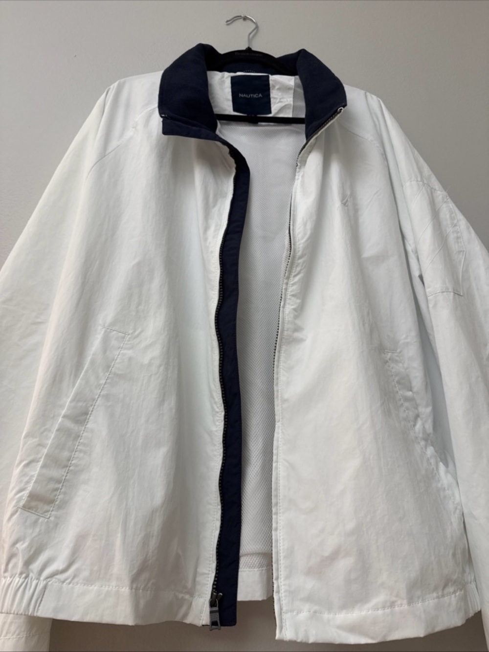 Nautica Men's White Windbreaker Jacket XL -New With Tag